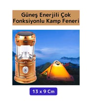 Kompakt Enerji Tasarruflu Asma Aparatlı Güneş Enerjili Çok Fonksiyonlu Outdoor Kamp Feneri El Feneri