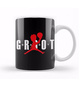 Guardians Of The Galaxy Baby Groot Air Jordan Kupa Bardak Porselen