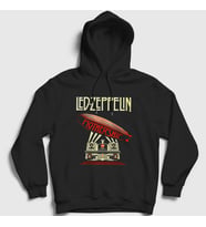Presmono Unisex Siyah Mothership Led Zeppelin Kapüşonlu Sweatshirt 96267tt