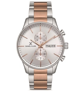 Daniel Klein Rose Gold/Metalik Çelik Bilezik Takvimli Erkek Kol Saati