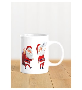 Hediyelik Yeniyıl / Yılbaşı / Noel Baba Baskılı Kupa Bardak