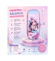 3D Kabartmalı Orta Boy Çift Fermuarlı Kalemlik, şık ve kullanışlı tasarım