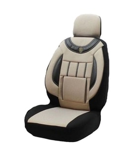 Kia K Uyumlu Tek Kabin Kamyonet 2+1 Koltuk Kılıfı Bej - Siyah (Karışık)