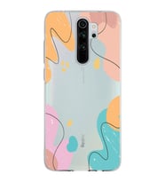 Xiaomi Redmi Note 8 Pro Uyumlu Kapak Karışık Renkler Tasarımlı Şeffaf Silikon Kılıf