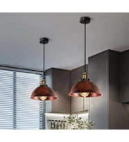 MYLİGHTS  RUSTİK VİNATGE METAL SARKIT AVİZE  30 CM BAKIR FIRCALI TEK FİYATIDIR (Siyah)