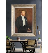Gümüş Çerçeveli Atatürk Tablo za102