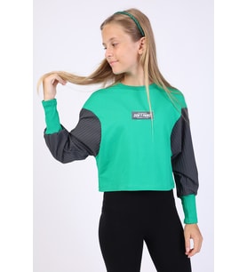 Toontoy Kız Çocuk Sweatshirt (Çimen Yeşili)