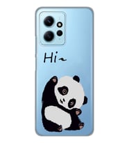 Redmi Note 12 4G Uyumlu Sevimli Panda Desenli Şeffaf Telefon Kılıfı