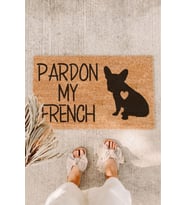 Pardon My French Köpekli Kapı Önü Paspası