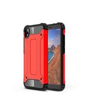 Xiaomi Redmi 7A Kılıf Armor Hybrid Zırh Silikon (Kırmızı)