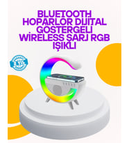 Renkli LED'li 15W Kablosuz Şarjlı Masa Lambası