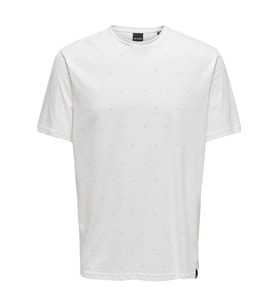 ONLY & SONS ONSMYRON LIFE REG SS DITSY TEE CS 22029480 (Beyaz)