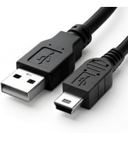 USB to USB Şarj ve Data Kablosu (1.5 METRE) - USB 2.0 Veri + Şarj - USB-A'dan Mini USB-B'ye (5 Pin) - Dijital/Aksiyon/Araç Kamerası, GPS, MP3/MP4, PS3 Kolu Uyumlu - Tak Çalıştır