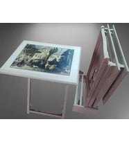 Zigon Çanta 17425 RESİMLİ büyük model Parlak Bayaz Lake Kayın ayak MDF El Yapım (Beyaz)