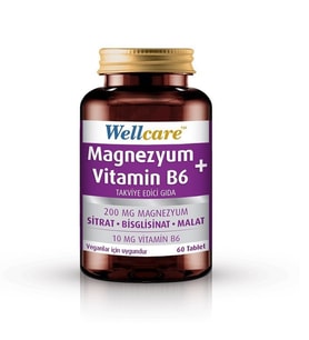 Wellcare Magnezyum ve Vitamin B6 200/10 mg 60 Tablet
