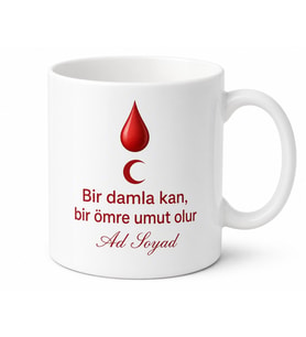 Kan Merkezi Hemşiresine Kan Bağışı Hayat Kurtarır Hediye Kupa Bardak