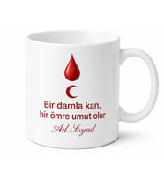 Kan Merkezi Hemşiresine Kan Bağışı Hayat Kurtarır Hediye Kupa Bardak