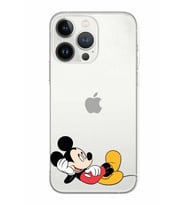 Apple iPhone 13 Pro Max Uyumlu Kamera Korumalı Tıpalı Kapak Mickey Mouse TasarımlıŞeffaf Kılıf
