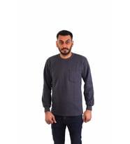 ESER - Bisiklet Yaka Sweatshirt - Cepli - Koyu Gri