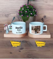 Anestezi Uzmanı Kupa Bardak Ahşap Altlıklı Kısa Fotoğraflı Tıp Bayramı Hediyesi