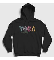 Presmono Unisex Beyaz Everyday Meditasyon Hediye Yoga Kapüşonlu Sweatshirt 508483tt (Siyah)