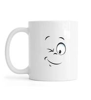 HİDZ Smile İfadeli Beyaz Kupa Bardak (Tip 2)