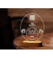 BK Gift Restoran & Cafe & Barlara Özel Led Lamba QR Kod Menü, Işıklı QR Menü, QR Kodlu Masa Dekoru, Işıklı Pleksi Biblo-8