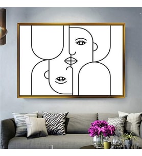 Altın Çerçeveli dekoratif tablo a384 (Gold)