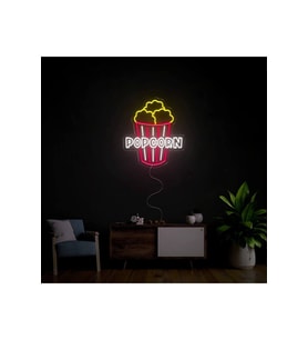 POPCORN Yazılı ve Şekilli Neon Tabela