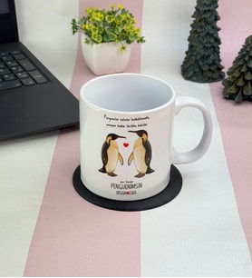 Kişiye Özel tr Sen Benim Penguenimsin Kupa Bardak
