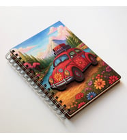 Spiralli Defter Ahşap Kapaklı, Renkli Baskı Parlak Laminasyon Boyutlu