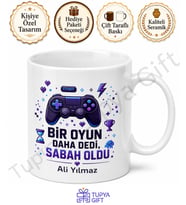 Oyuncu Temalı Baskılı Kupa Bardak Gamer Hediye Porselen Mug