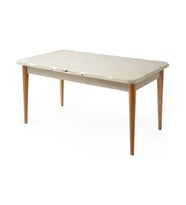 Kelebek Ortadan Açılır Büyüyen Yemek Masası Krem 90x160cm