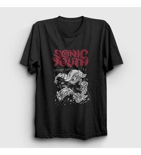 Presmono Unisex Siyah Teenage Riot Sonic Youth T-Shirt 455968tt