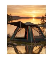 4 5 Kişilik Kamp Çadırı Güneşlikli Suya Dayanıklı Geniş Hacimli Outdoor