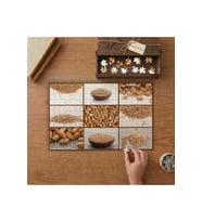 Buğday Çekirdekleri Tasarımı 240 parça Ahşap Puzzle Ahşap Kutuda MP01687