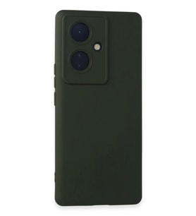 Newface Vivo V29 Lite Kılıf Nano içi Kadife Silikon - Koyu Yeşil
