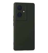 Newface Vivo V29 Lite Kılıf Nano içi Kadife Silikon - Koyu Yeşil