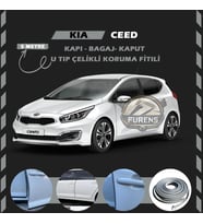 Kia Ceed Oto Araç Kapı Koruma Fitili 5metre Parlak Gri Renk