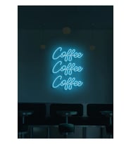 Coffee Coffee Coffee Yazılı Neon Tabela