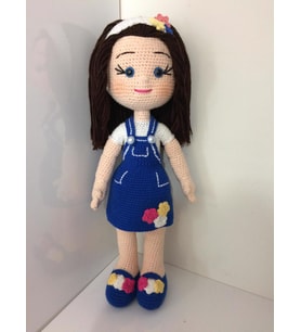 Maviş Güzeli Bebek Amigurumi Organik Oyuncak