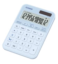 Casio MS-20YC-LB 12 Hane Açık Mavi Masa Üstü Hesap Makinesi