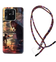 Xiaomi Poco X3 Pro M4 Pro X4 Pro C40 10C Kılıf Boyun Asklı Rasta Silikon Kız ve Kedi 1762