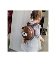 Ayıcık Bombo Kahverengi Anaokulu Teddy Sırt Çantası- Sert Eva Ve Pelus Çanta