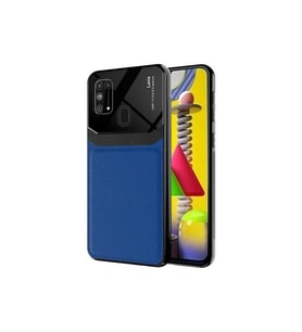 Samsung Galaxy M31 Uyumlu Kılıf Zore Emiks Kapak (Lacivert)