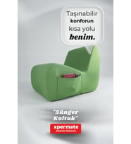 Sünger Koltuk – Taşınabilir, Çok Amaçlı, İskeletsiz, Yer koltuğu, Armut Koltuk Mavi (Yeşil)