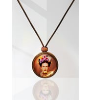 Frida Kahlo Ahşap Kolye