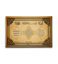 Nazar-Bereket-Ayet-el Kürsi Ayetli Kanvas Tablo AYY113