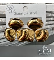 Taşsız Gold Kaplama Küpe
