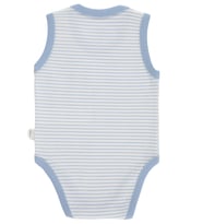 Civil Baby Çizgili 3-36 Ay Çıtçıtlı Badi - Lacivert